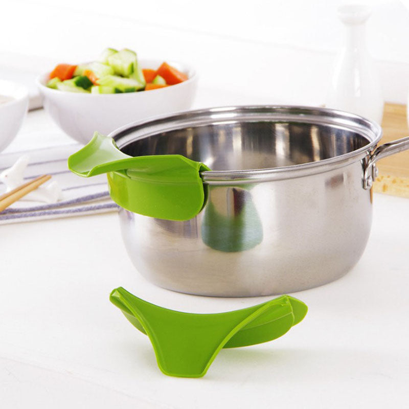 Kitchen Funnel with Anti-Splash Edge and Liquid Streamer Spout, Anti-Spill Pouring Tool