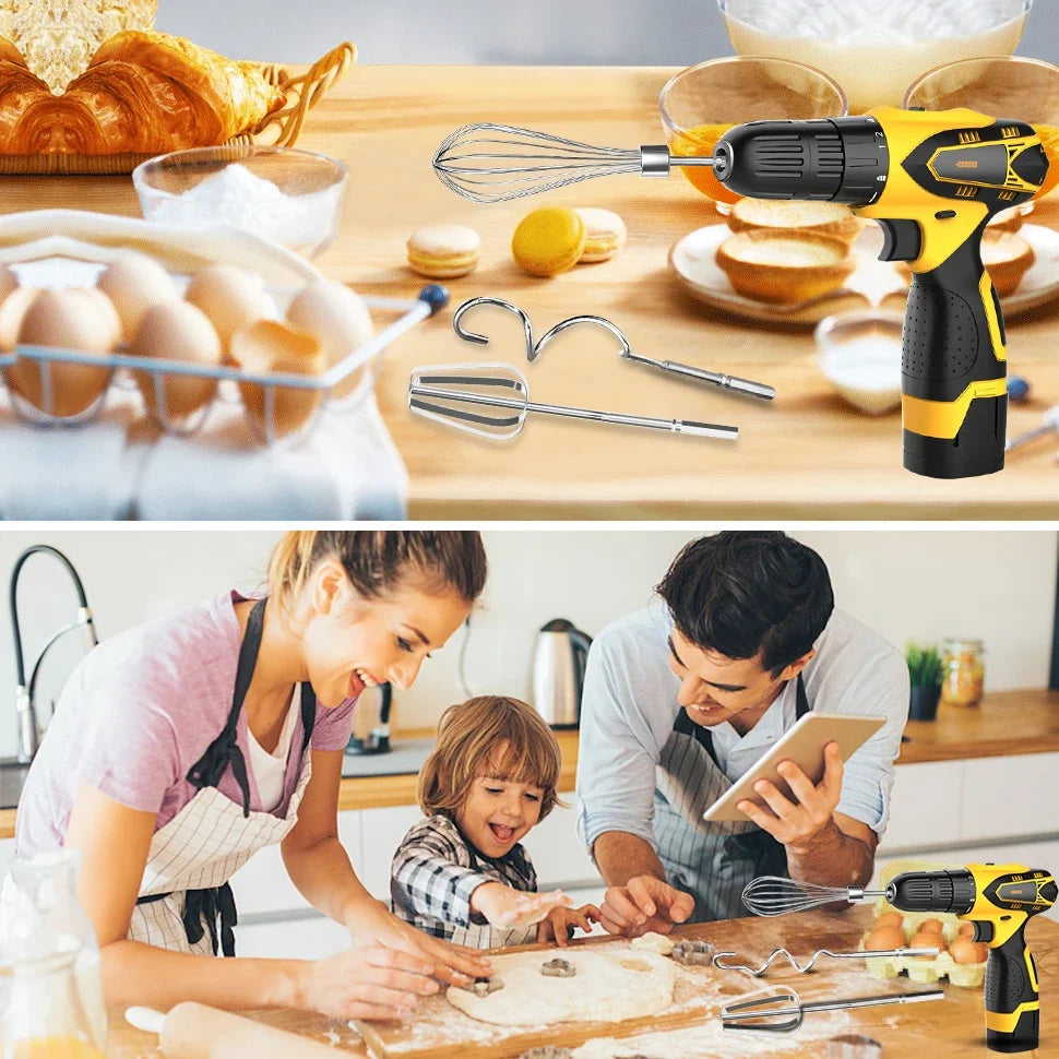 Kitchen Stainless Steel Egg Beater mixer for egg Baking kitchen accessories Cream Butter Whisk Mixer Suitable For Electric Drill