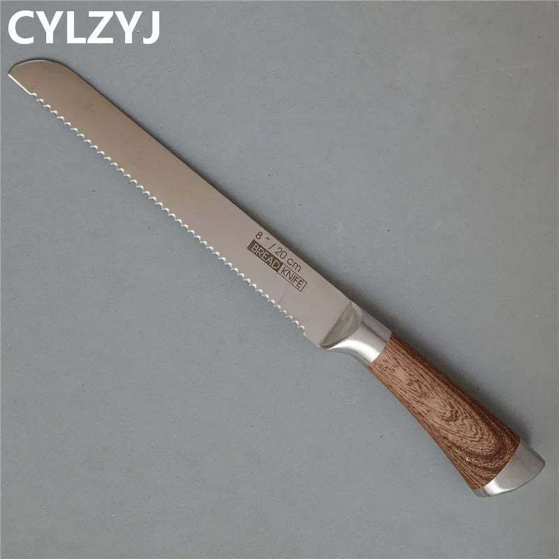 Kitchen Knives Set chef knives sets Stainless Steel Kitchen Knives Scissors Sharpener Chef Slicer Paring Bread Utility Knife