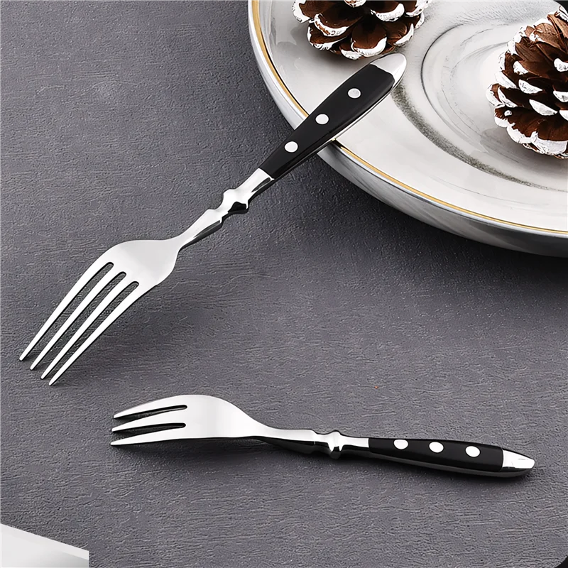 Hotel Western Cutlery Set Stainless Steel Complete Tableware Fork Spoon Knife Full Service Dish Dining Wooden Handle Kitchen