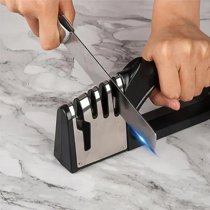 Kitchen 4 Segment Knife Sharpener Portable Base Knife Sharpener Multifunctional Household Gadgets