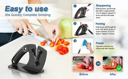 Knife Sharpener Kitchen Sharpening Tool Easy Safe Sharpening Kitchen Chef's Knife Damascus Knife Kitchen Tools Kitchen Supplies