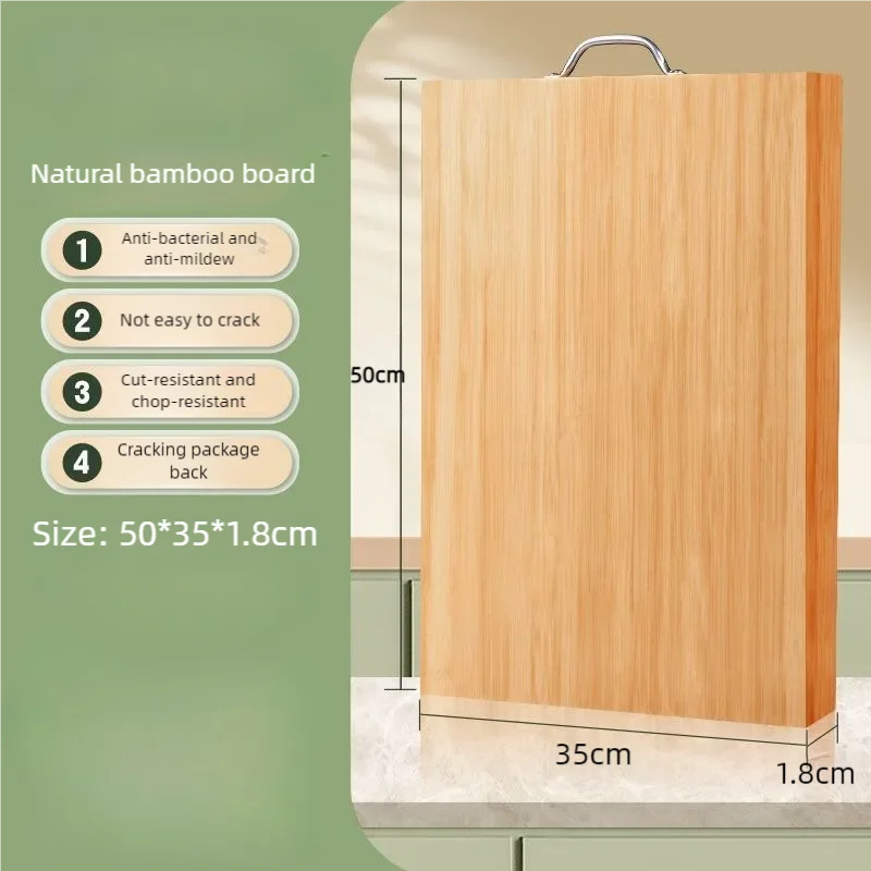 Kitchen bamboo cutting board knife board Large rectangular cutting board thickened solid wood cutting board fruit cutting board