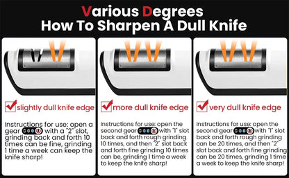 Kitchen Electric Knife Sharpener Multifunctional Automatic Professional 4 Gears Electric Knife Sharpener Kitchen Accessories