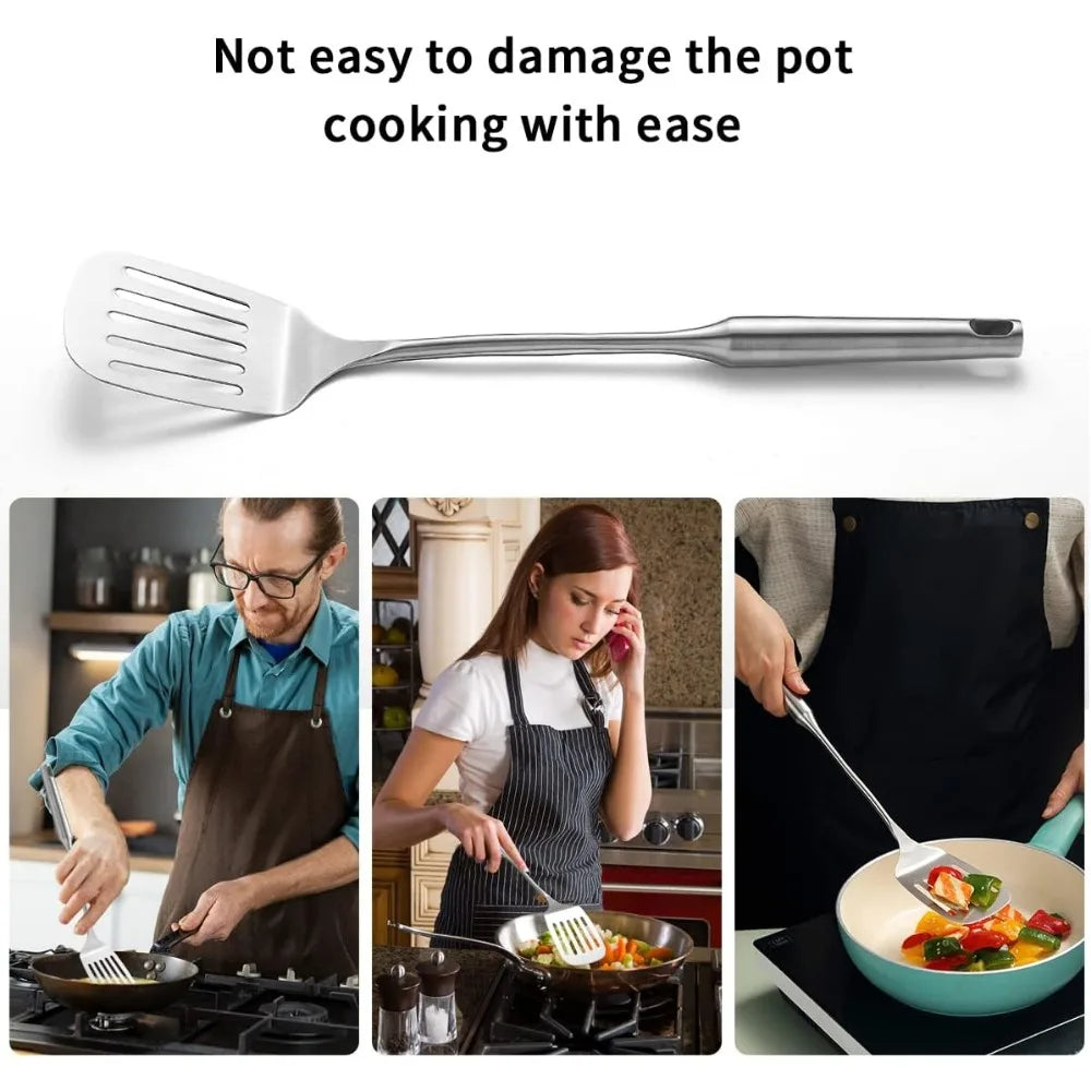 Stainless Steel Kitchen Shovel, Kitchen Spatula, Non Stick Cookware Can Be Cleaned in A Dishwasher, Easy To Clean Ideal Cookware