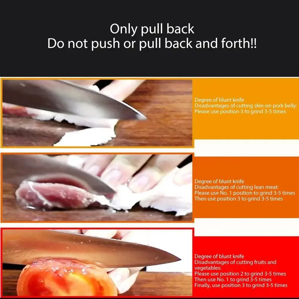 Kitchen 4 Segment Knife Sharpener Portable Base Knife Sharpener Multifunctional Household Gadgets