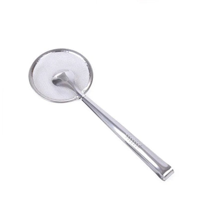 Kitchen tools: stainless steel strainer, oil scoop, fried food scoop, oil scoop, tofu powder sieve, filter screen, food oil clip