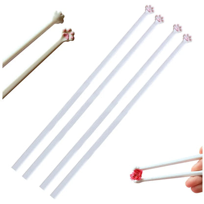 Kitchen Supplies Cute Cat Pink Paw Chopsticks Non-Slip Reusable Cat Paw Chopsticks Durable Cooking Tools Food Clip Gift