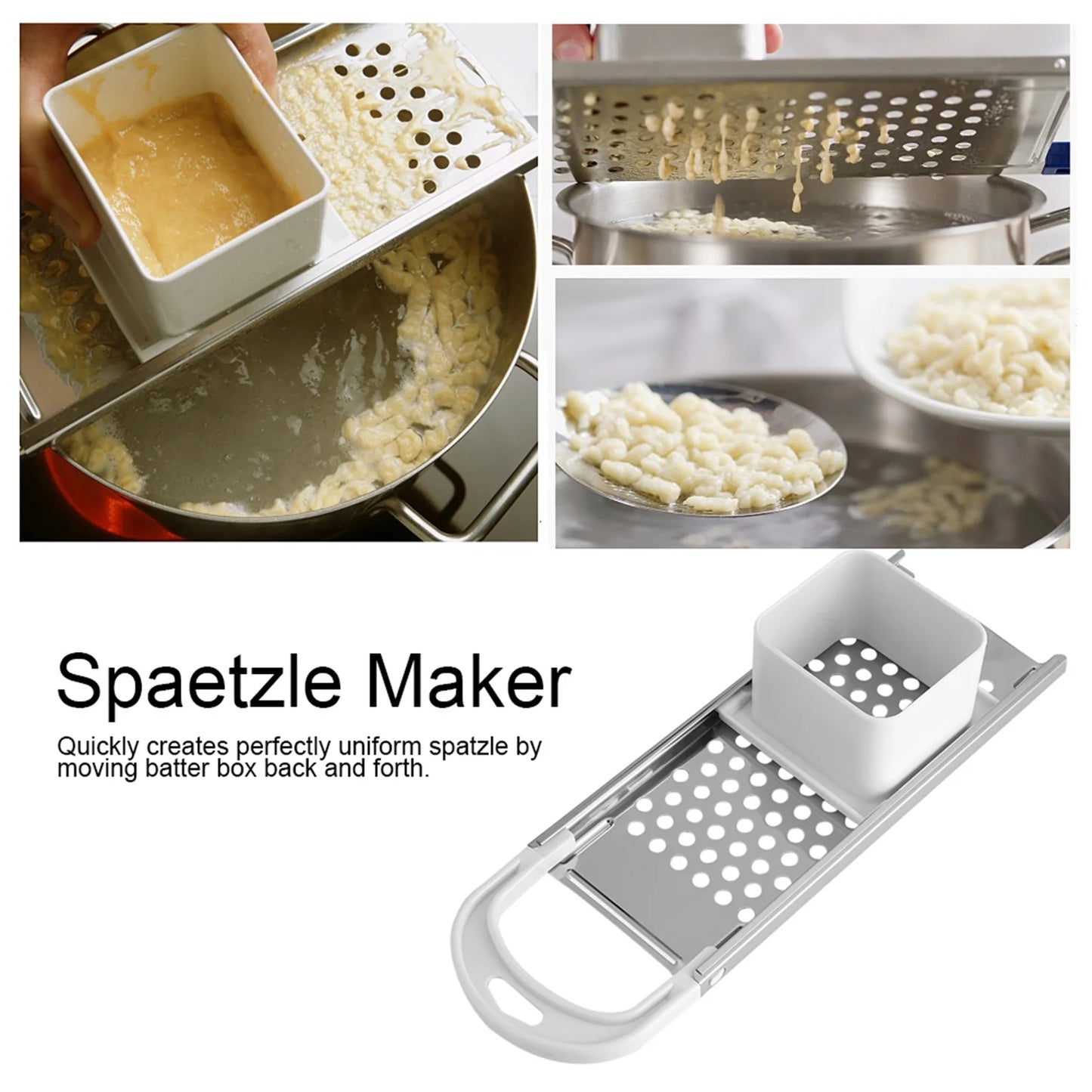 Kitchen Noodle Maker Kitchen Stainless Steel Blade Spaetzle Noodle Dumpling Maker Pasta Cooking Tool Spaetzle Maker Noodle Maker