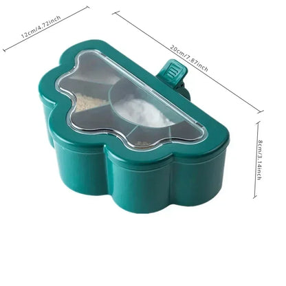 Kitchen Combination Integrated Seasoning Box Creative Multi-grid Salt Jar Seasoning Jar Plastic Household Seasoning Box