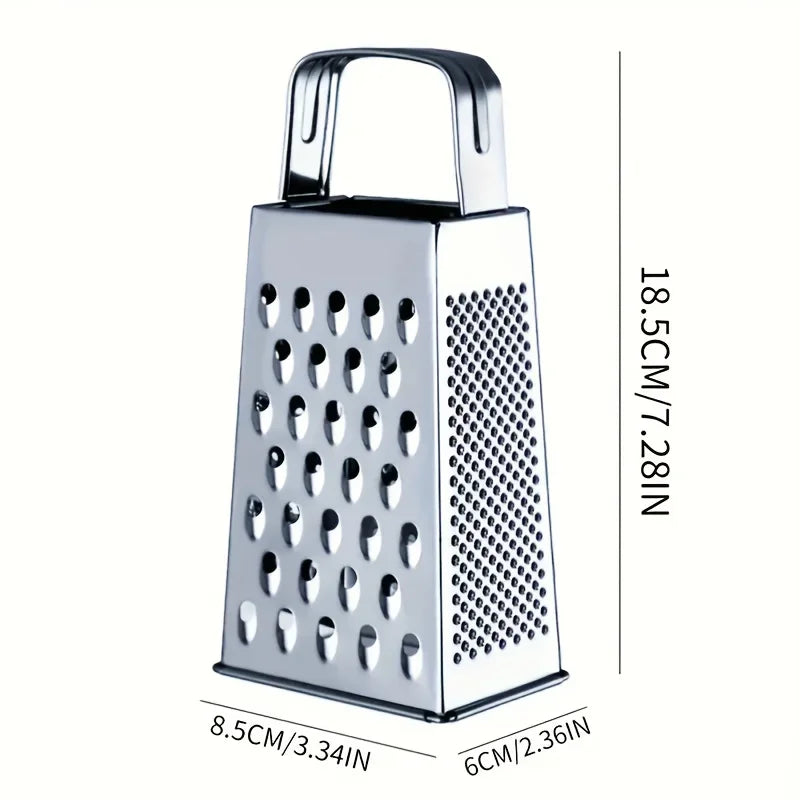 Stainless Steel Box Grater ，A Four-sided Multi-functional Kitchen Tool