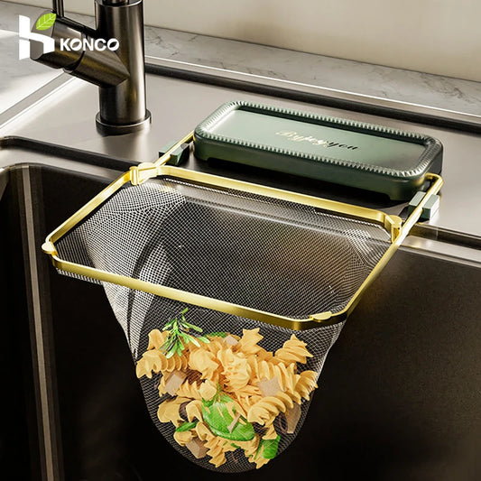 Kitchen Sink Strainer Drain Rack Large Capacity Garbage Drainer Basket Sink Leftovers Filter Vegetable Fruit Storage Sink Filter