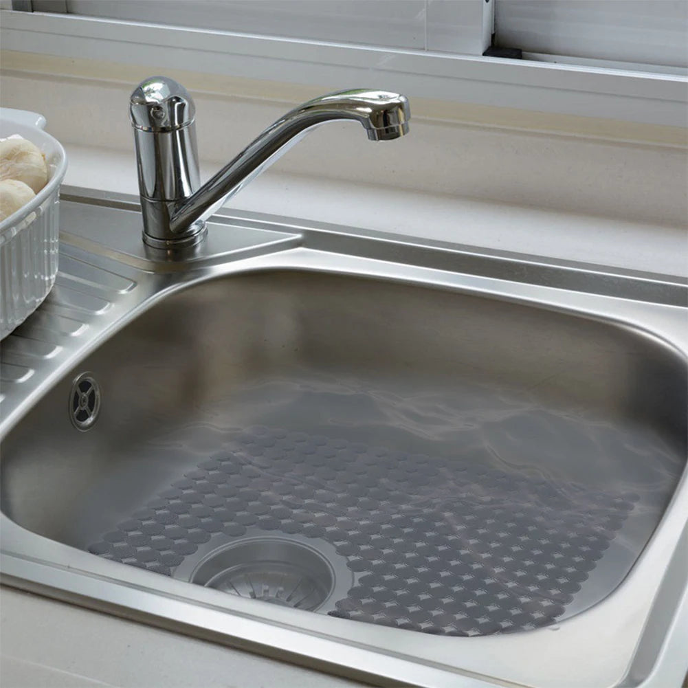 Kitchen Sink Mat Good Grip Anti Slip Sink Mat For Dinnerware Tableware for Stainless Steel/Ceramic Sinks,PVC Eco-friendly Protec