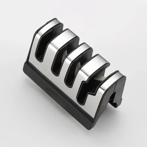 Kitchen 3-Segment Knife Sharpener Household Multi-Functional Hand-Held Three-Purpose Black Sharpening Stone Kitchen Artifacts