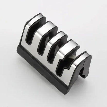 Kitchen 3-Segment Knife Sharpener Household Multi-Functional Hand-Held Three-Purpose Black Sharpening Stone Kitchen Artifacts