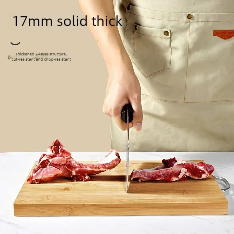 Kitchen bamboo cutting board knife board Large rectangular cutting board thickened solid wood cutting board fruit cutting board