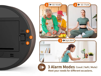 Kitchen Timer Digital Countdown Magnetic Egg Timer For Cooking With Constant Light Function For Classrooms Quiet For Kids Adults