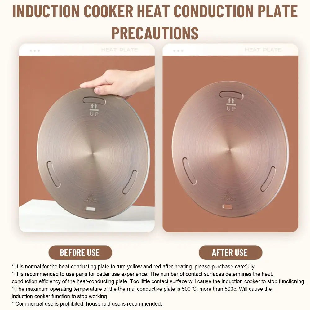 Kitchen Induction Cooker Heat Conduction Plate Stainless Steel Heat Diffuser Ring Plate Induction Cooker Stove Accessories