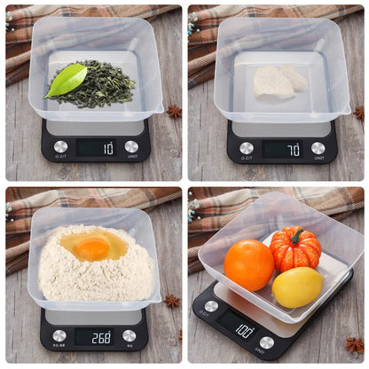 Kitchen Scale 5/10/15Kg Weighing Food Coffee Balance Digital Scales Stainless Steel Design Cooking and Baking Measuring Tools