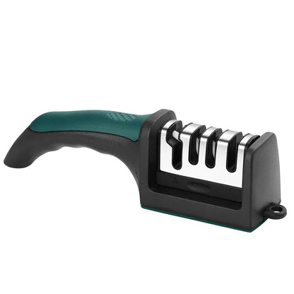Kitchen 3/4-Segment Knife Sharpener Household Multi-Functional Hand-Held 3/4-Purpose Black Sharpening Stone