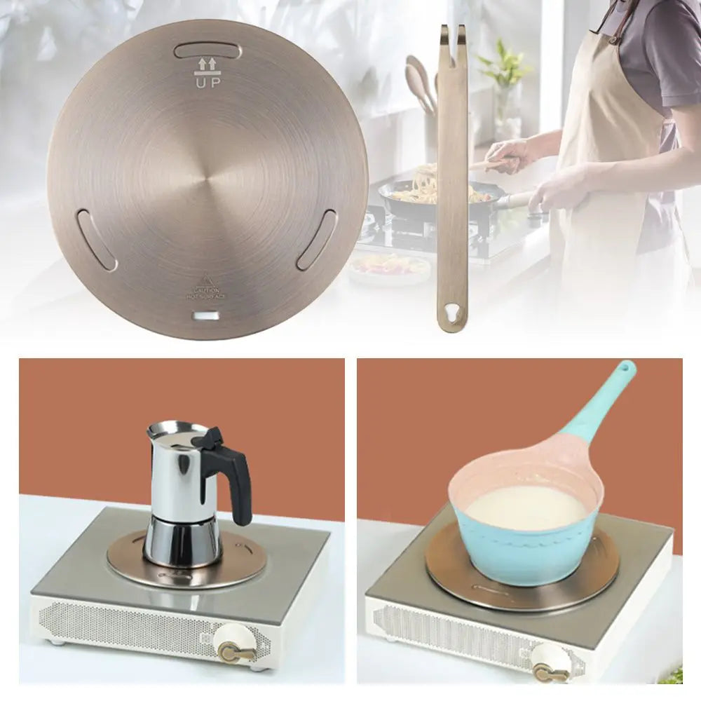 Kitchen Induction Cooker Heat Conduction Plate Stainless Steel Heat Diffuser Ring Plate Induction Cooker Stove Accessories