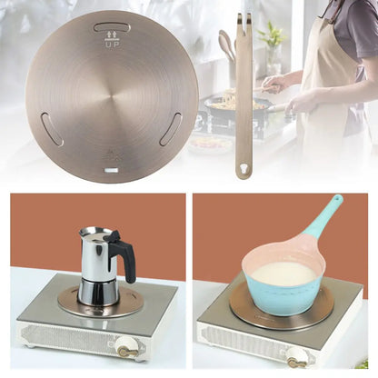 Kitchen Induction Cooker Heat Conduction Plate Stainless Steel Heat Diffuser Ring Plate Induction Cooker Stove Accessories