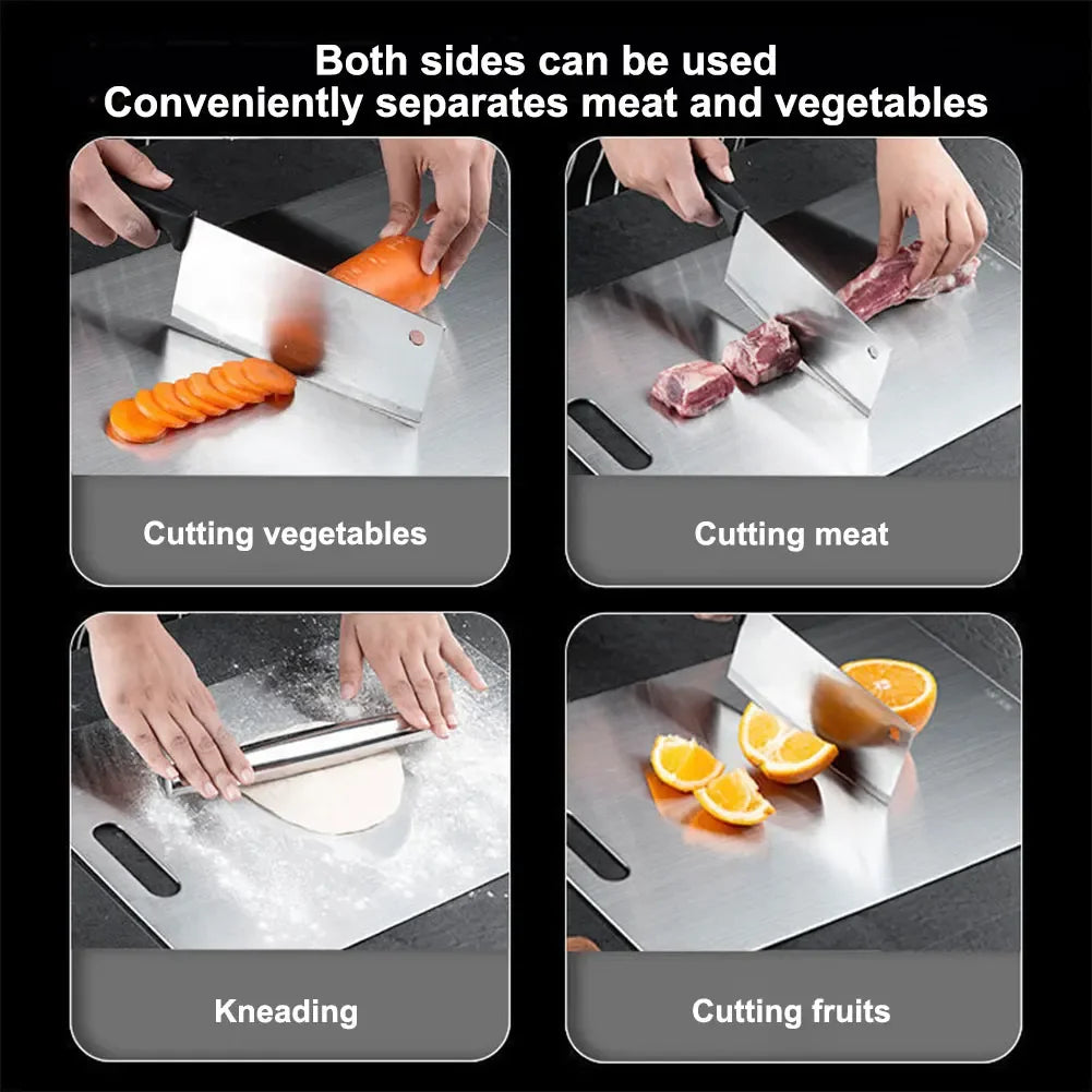 Kitchen Cutting Boards Stainless Steel Chopping Board Panel Chopper Table Food Cutting Kneading Dough Board Kitchen Accessories