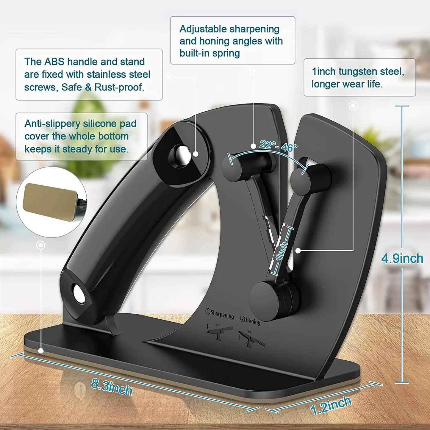 Knife Sharpener Kitchen Sharpening Tool Easy Safe Sharpening Kitchen Chef's Knife Damascus Knife Kitchen Tools Kitchen Supplies