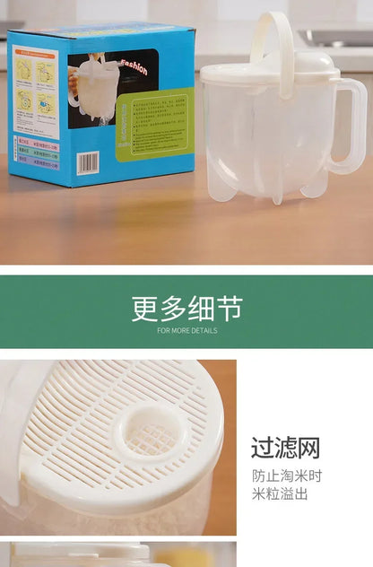 Kitchen Free Hand Washing Washing Rice Washing Vegetables Fruit and Vegetable Drain Basket Plastic Counter Flow Rice Washer