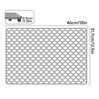 Kitchen Silicone Sink Protector Mat Foldable Anti Slip Tableware Drainage Drying Mats Household Multi Functional Desk Pad