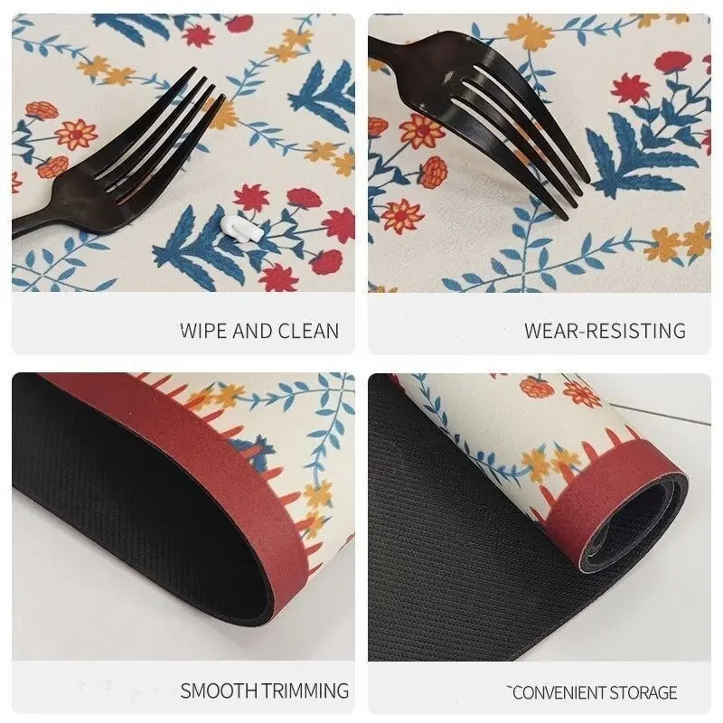 Kitchen drainage diite mat for home dining table absorbent mat tableware no-wash dining table coffee mat bowl plate drying mat
