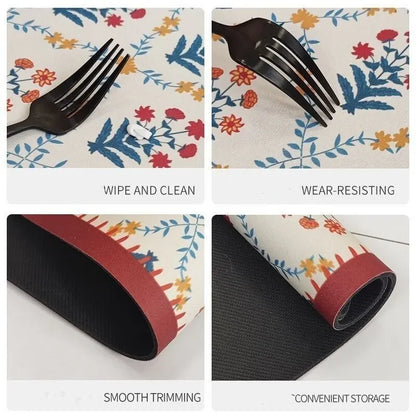 Kitchen drainage diite mat for home dining table absorbent mat tableware no-wash dining table coffee mat bowl plate drying mat