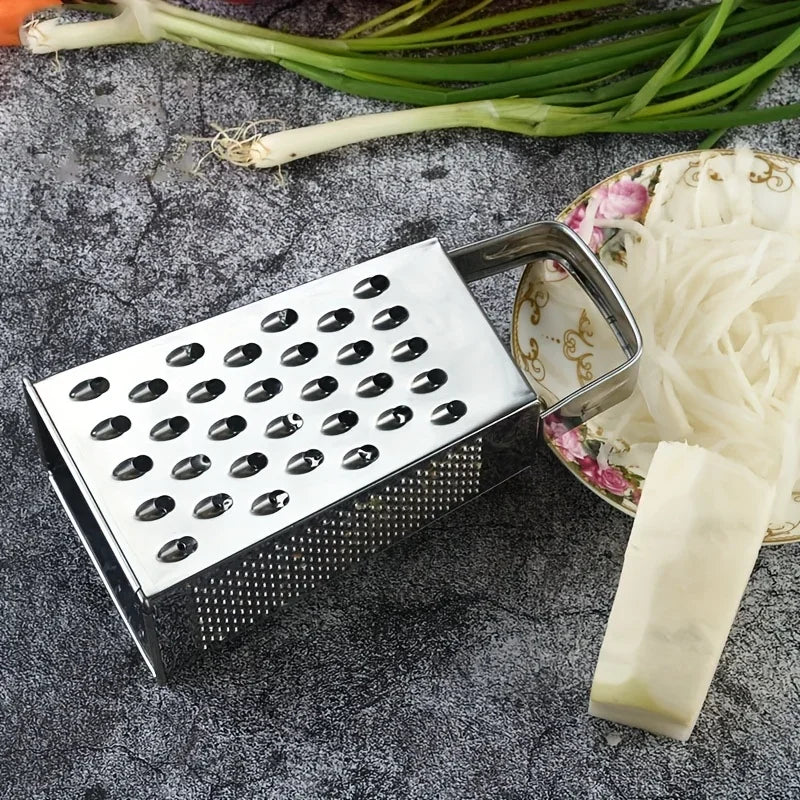 Stainless Steel Box Grater ，A Four-sided Multi-functional Kitchen Tool