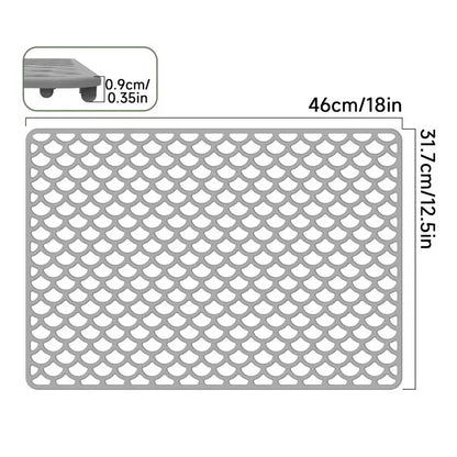 Kitchen Silicone Sink Protector Mat Foldable Anti Slip Tableware Drainage Drying Mats Household Multi Functional Desk Pad