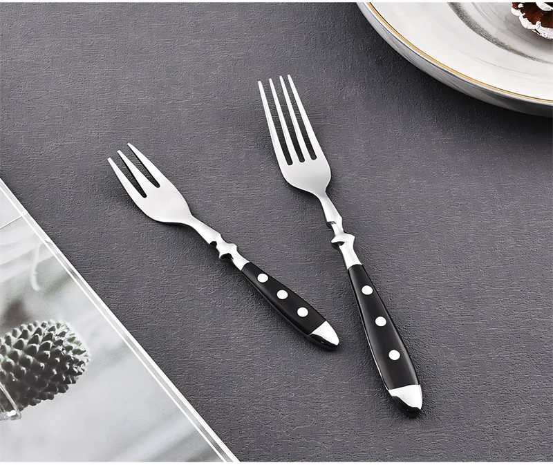 Hotel Western Cutlery Set Stainless Steel Complete Tableware Fork Spoon Knife Full Service Dish Dining Wooden Handle Kitchen