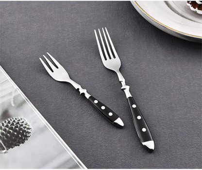 Hotel Western Cutlery Set Stainless Steel Complete Tableware Fork Spoon Knife Full Service Dish Dining Wooden Handle Kitchen