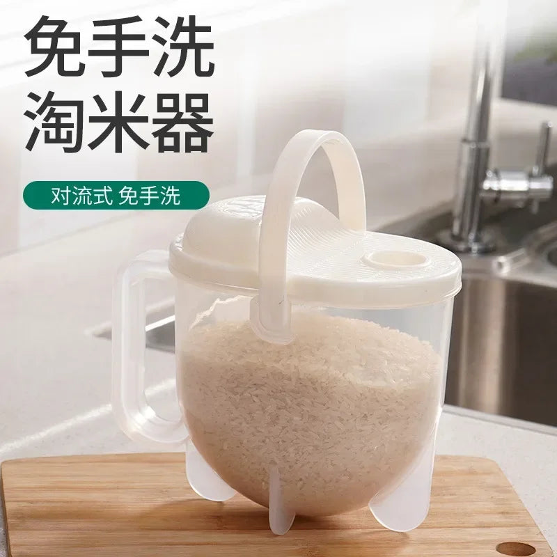 Kitchen Free Hand Washing Washing Rice Washing Vegetables Fruit and Vegetable Drain Basket Plastic Counter Flow Rice Washer