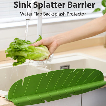 Kitchen sink dishwashing and vegetable splash-proof suction cup partition silicone water retaining plate