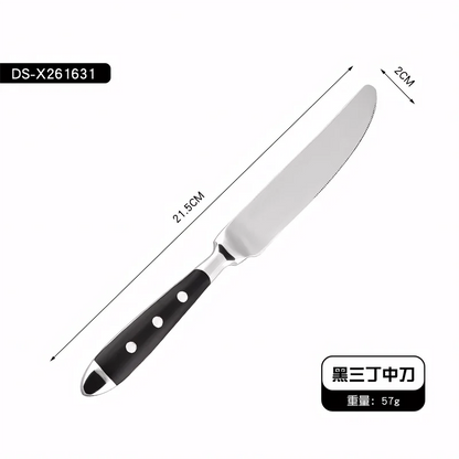 Hotel Western Cutlery Set Stainless Steel Complete Tableware Fork Spoon Knife Full Service Dish Dining Wooden Handle Kitchen