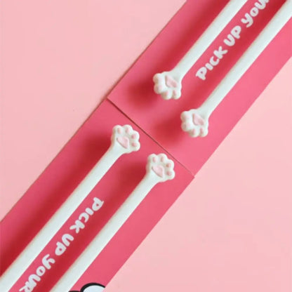 Kitchen Supplies Cute Cat Pink Paw Chopsticks Non-Slip Reusable Cat Paw Chopsticks Durable Cooking Tools Food Clip Gift