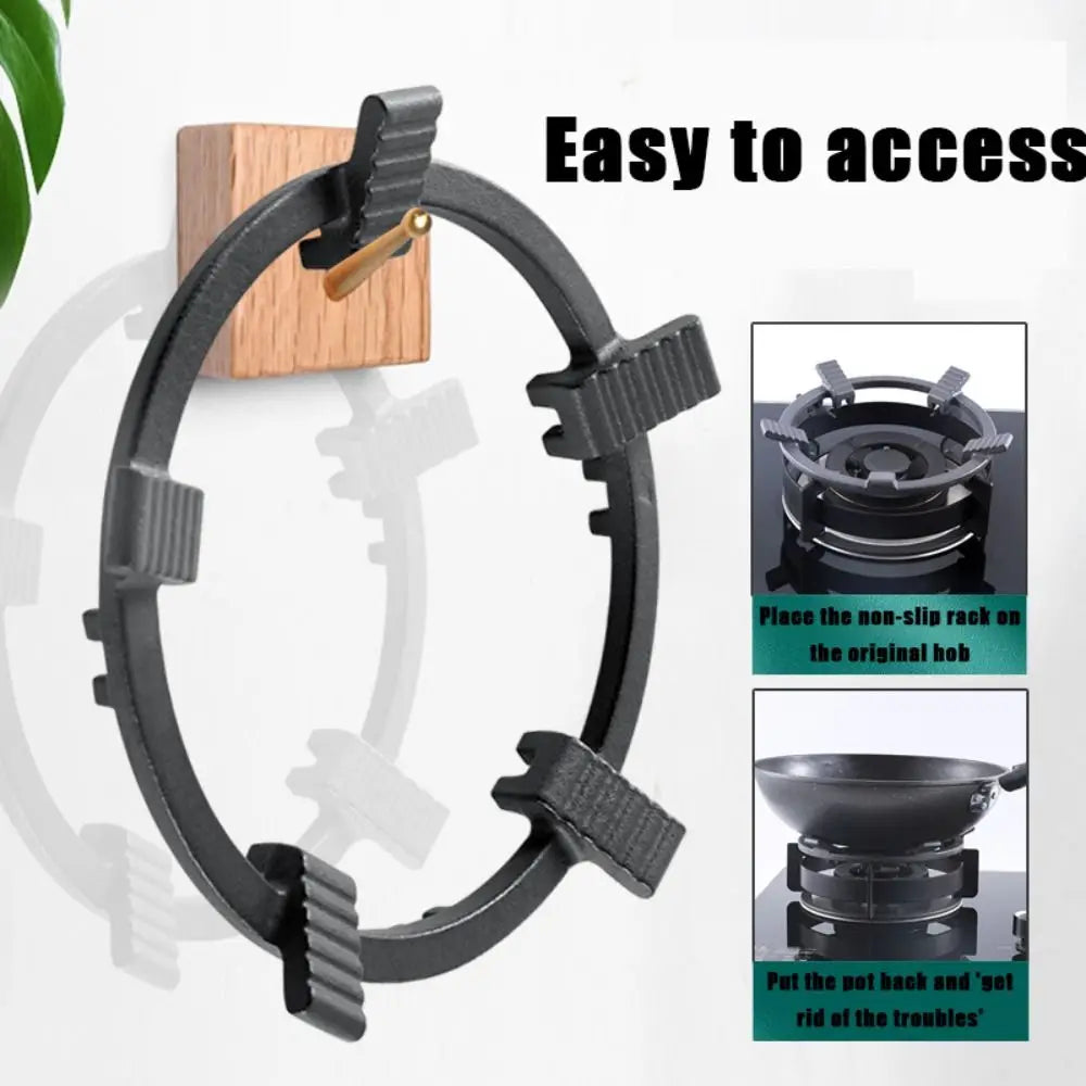 Kitchen Tool Non Slip Gas Stove Bracket Antirust Universal Wok Pan Support Uniform Heat Conduction Cast Iron Stove Trivets Home