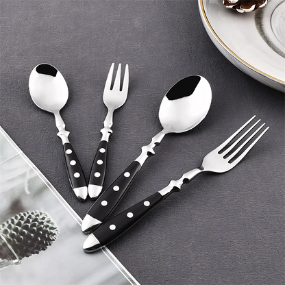 Hotel Western Cutlery Set Stainless Steel Complete Tableware Fork Spoon Knife Full Service Dish Dining Wooden Handle Kitchen