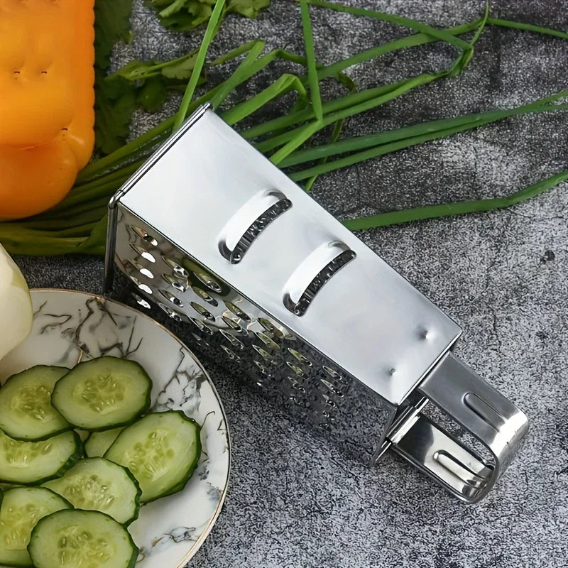 Stainless Steel Box Grater ，A Four-sided Multi-functional Kitchen Tool