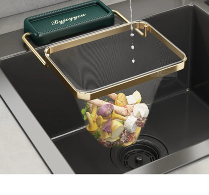 Kitchen Sink Strainer Drain Rack Large Capacity Garbage Drainer Basket Sink Leftovers Filter Vegetable Fruit Storage Sink Filter