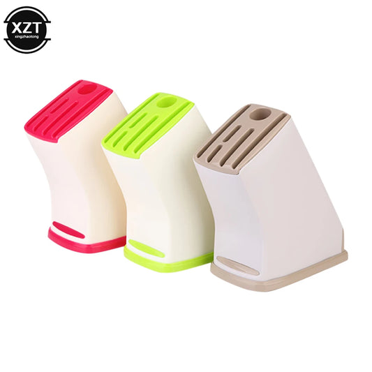 Kitchen Knife Holder Storage Rack Creative Household Supplies Durable Plastic Knife Holder Multifunctional Drainage Cutlery Rack
