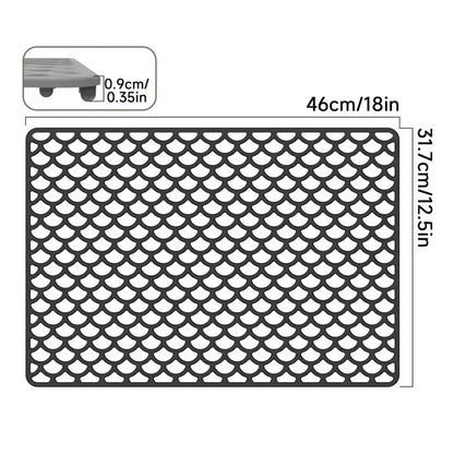Kitchen Silicone Sink Protector Mat Foldable Anti Slip Tableware Drainage Drying Mats Household Multi Functional Desk Pad