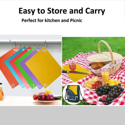 Kitchen Tools Multicolor Easy To Clean Nonslip Chopping Board Outdoor Camping Food Cutting Block Mat Tool Kitchen Cook Supplies