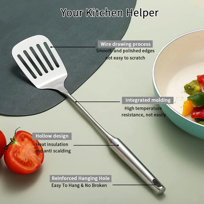 Stainless Steel Kitchen Shovel, Kitchen Spatula, Non Stick Cookware Can Be Cleaned in A Dishwasher, Easy To Clean Ideal Cookware