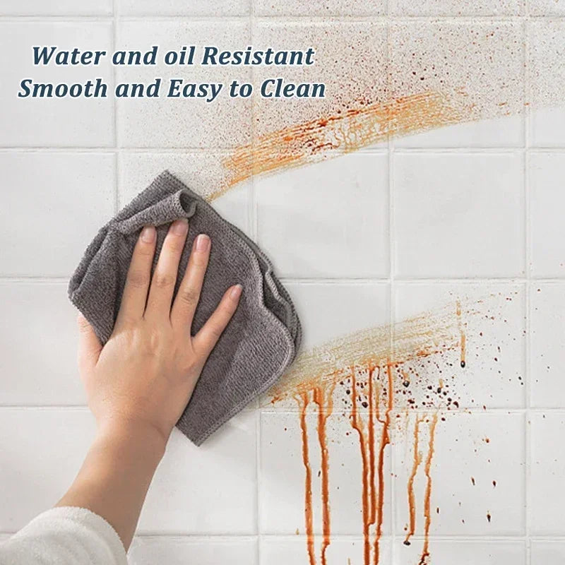 Kitchen Oil Proof Wall Sticker Stove Cabinet Heat-resisting Self Adhesive Wallpaper Wall Protector Film Waterproof Decoration