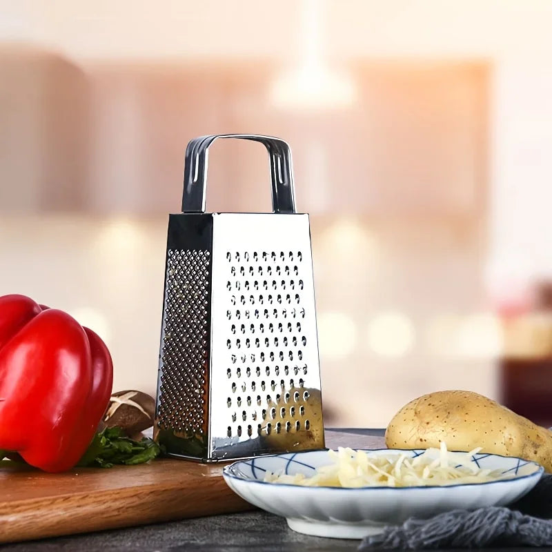 Stainless Steel Box Grater ，A Four-sided Multi-functional Kitchen Tool
